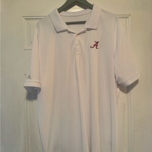 Antigua White Polo Shirt with Red Embroidery